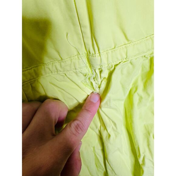 JASON WU Collective Yellow Cotton V-Neck Drawstring Waist Midi Dress size 14 - Picture 11 of 16